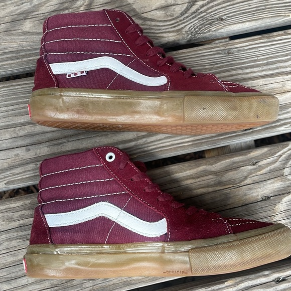 VANS SKATE SK8 HI PORT/GUM SOLE (RETAIL $85) - Picture 7 of 13